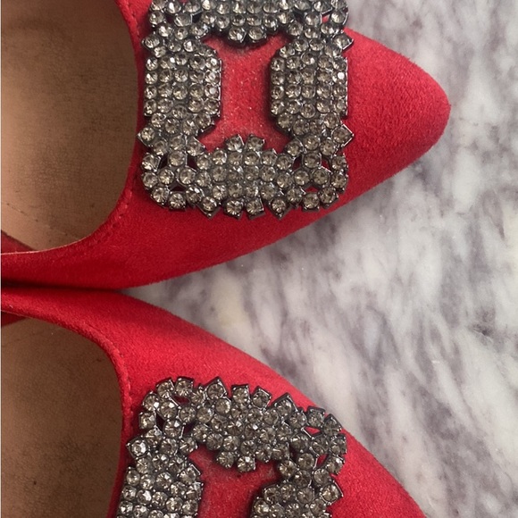 Red suede shoes , perfect for Fall and Winter - Picture 4 of 5